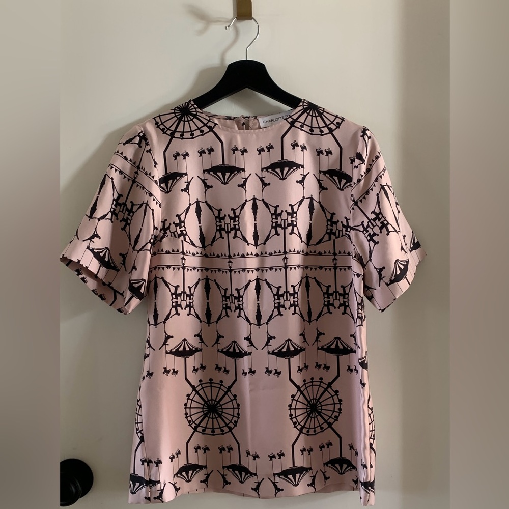 Charlotte Taylor Circus Print Blouse, BNWOT, size 8